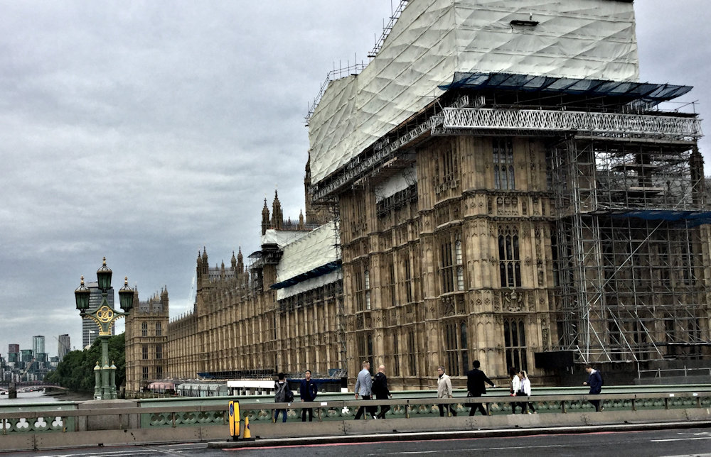 Swaddled Houses of Parliament photograph